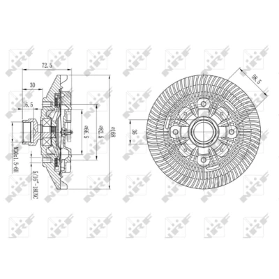 Immagine di NRF 49577 Giunto Viscoso JEEP: Cherokee II, IV