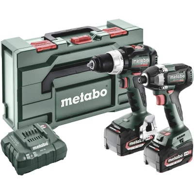 Immagine di Metabo BSLBL+SSD200LTBL 685196000 Trapano Avvitatore a batteria, percussione batteria 18 V 5.2 Ah Li Ion incl. ricaricabile,