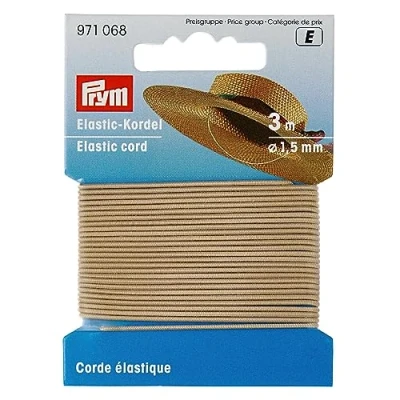 Immagine di Prym Elastic Cord, 55% ED 45% PES, Beige, Ø 1,5 mm 3 m