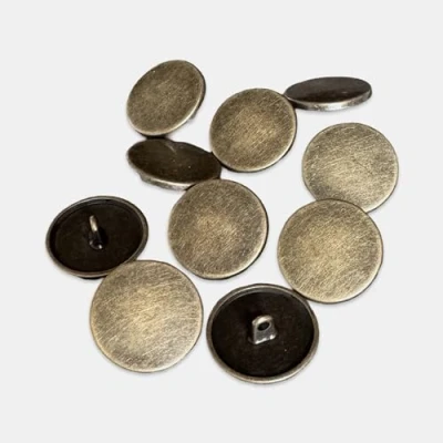 Immagine di Hartmann Knöpfe Bottoni Piatti con Occhiello in Metallo, Ottone Opaco, Colori 10 mm, 15 18 20 mm o 23 (Confezione da 10) (20 mm)