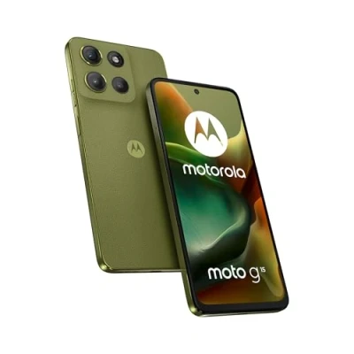 Immagine di Motorola moto g15 (8/256GB, Doppia fotocamera 50+5MP + sensore antisfarfallio, Display 6.72&quot; FHD+ 60Hz, batteria 5200mAh, MediaTek Helio G81, Android 15), Iguana Green