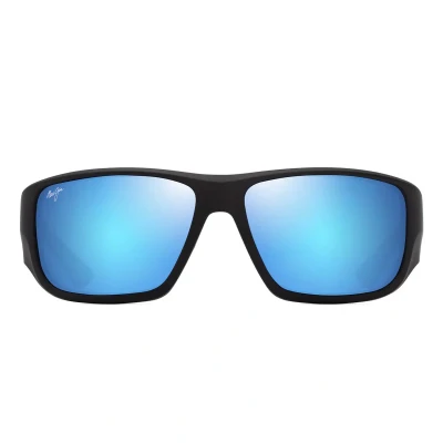 Immagine di Maui Jim Occhiali da Sole KEHA B663 02 Nero/Blu Specchiato Unisex Polarizzati