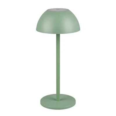 Immagine di Reality Leuchten Ricardo R54106149 Lampada da tavolo a LED per esterni, in metallo, colore verde pistacchio, plastica bianca, con 1,7 Watt, 4 ingressi touch