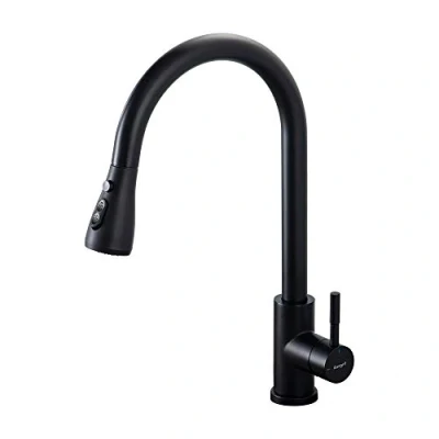 Immagine di Ibergrif M22136B Rubinetto da Cucina con Doccetta Estraibile, Miscelatore Monocomando per Lavello