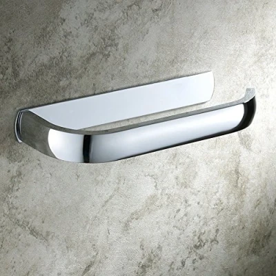 Immagine di Aothpher Modern Toilet Rotolo di Carta Supporto a Parete Montato Bagno Tissue Rack, Ottone, Finitura cromata (Bianco, Ottone)