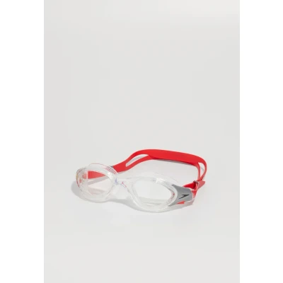 Immagine di Speedo Unisex Biofuse 2.0 Swimming Goggles Patented Easy Adjustment Anti Fog Leak Enhanced Fit Improved Comfort, Fed Red/Silver/Clear, One Size