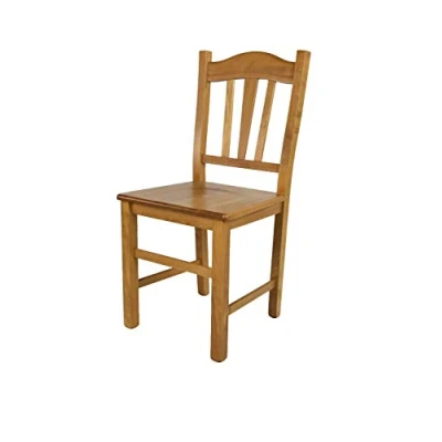 Immagine di t m c s Tommychairs Sedia modello Silvana per cucina bar e sala da pranzo, robusta struttura in legno di faggio color rovere seduta