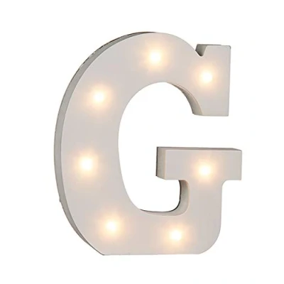 Immagine di Out of the Blue, Lampada lettera G in legno, con 7 LED