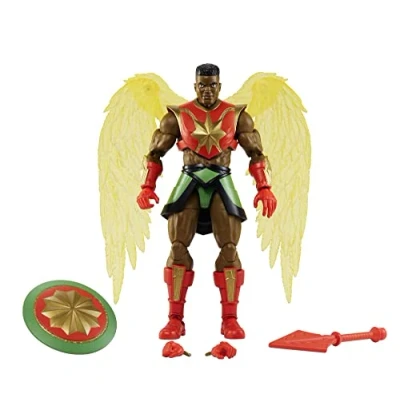 Immagine di Masters of the Universe Action figure Sun Man snodata e con accessori, da collezione, Giocattolo regalo per Bambini 6+ Anni, HDR47
