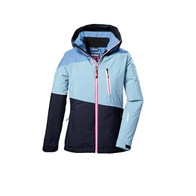 Immagine di killtec KSW 331 GRLS SKI JCKT Giacca da sci/giacca funzionale con cappuccio e ghetta antineve Bambina, hell denim,