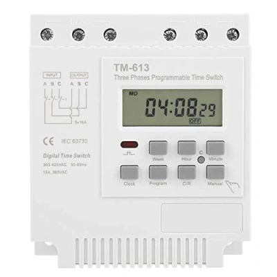 Immagine di Interruttore timer, 380 V digitale a tre fasi relè programmabile accensione/spegnimento settimanale