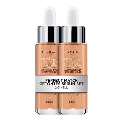 Immagine di L&#039;Oréal Paris Siero colorato, fondotinta liquido nutriente con acido ialuronico, Perfect Match Tinted Serum, n. 2 3 chiaro, x 30 ml