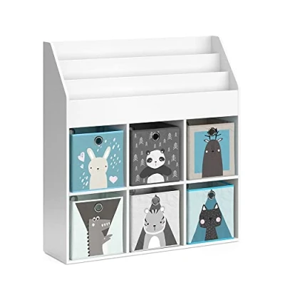 Immagine di Vicco Libreria bambini Luigi, Bianco, 107.2 x 114.2 cm con 6 scatole pieghevoli opt.2