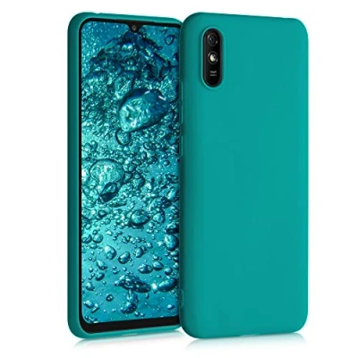 Immagine di kwmobile Custodia Compatibile con Xiaomi Redmi 9A / 9AT Cover Back Case per Smartphone in Silicone TPU Protezione Gommata petrolio matt