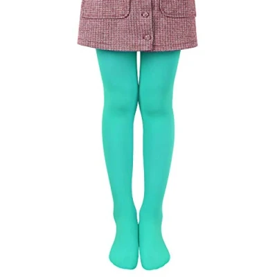 Immagine di L&amp;K II Collant per bambini estivi di danza classica con piede Calze morbide e comode elastici diversi colori 27251 (134 140, Verde)