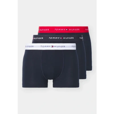 Immagine di Tommy Hilfiger 3P WB Trunk Um0Um02763, Boxer, Uomo, Bianco (Primary Red/White/Desert Sky), S