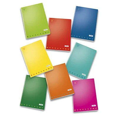 Immagine di Pigna Monocromo 02217801R, Quaderno formato A4, Rigatura 1R, righe per medie e superiori, Carta 100g/mq, Pacco da 10 Pezzi