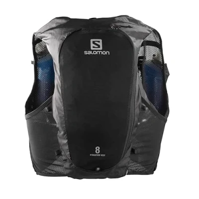 Immagine di Salomon Adv Hydra Vest 8 Gilet da Running con Flask Inclusi Unisex, Comfort e stabilità, Idratazione ad accesso rapido, Semplicità, Nero, S