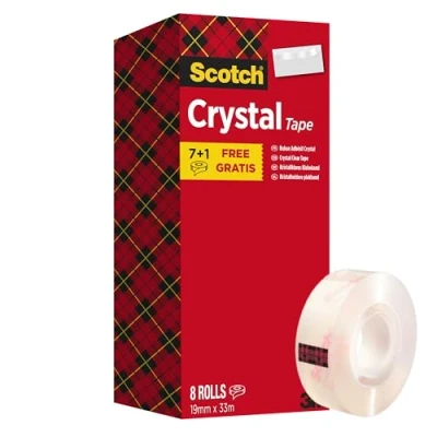 Immagine di SCOTCH CF7+1NASTRO TR CRYSTAL60019MMX33M