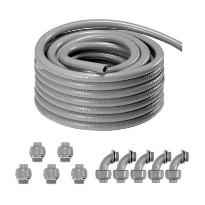 Immagine di VEVOR Flexible Electrical Conduit IP65 Condotto Elettrico Flessibile, Grigio, 100 x 0.82 in