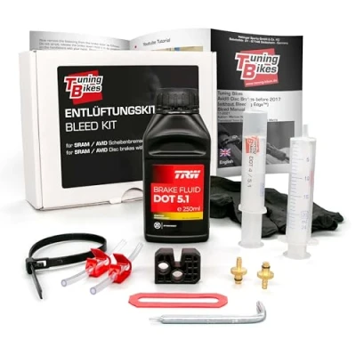 Immagine di TB kit spurgo/kit da manutenzione per freni a disco di SRAM/AVID set spurgo con liquido 5.1 biciclette