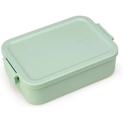 Immagine di Brabantia Make &amp; Take Lunch Box M Spazio per Panini Coperchio con Clip Adatto Congelatore Lavastoviglie nel Microonde Jade Green 20 x 13,5 5,5 cm