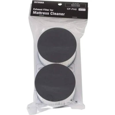 Immagine di Iris Ohyama, Confezione da 2 filtri di scarico, Rimuove il 95% delle particelle 0,3 m, Acari, allergeni, polvere, Filtración F9, Per IC FAC2 Quilt Cleaner Exhaust Filter CF FH2 Nero