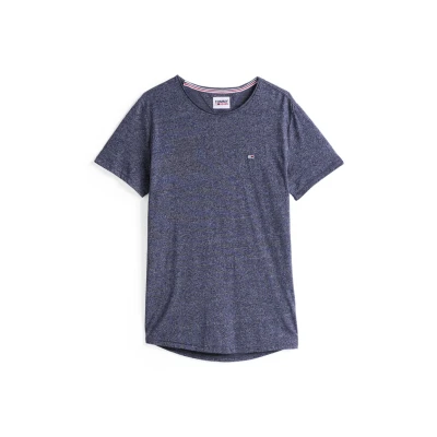 Immagine di Tommy Jeans SLIM Jaspe NECK Tshirt basic, Uomo, Taglia: XS, Twilight navy