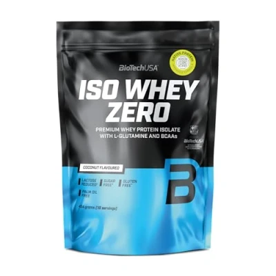 Immagine di BioTechUSA Iso Whey Zero Premium Protein Isolate Grass Fed Enzyme Free Sugar and Gluten free, 454 g, Cocco