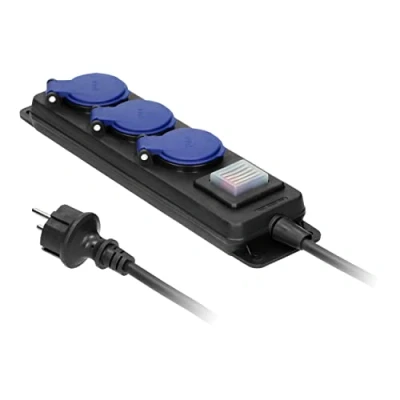 Immagine di Miratic Ciabatta Multipresa con Interruttore 3 Prese Francesi (tipo E) IP44 (3 m)