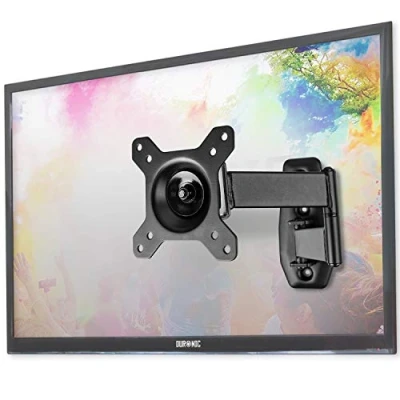 Immagine di Duronic TVB1120 Supporto TV da parete regolabile e articolato per schermi LED LCD curvi monitor 13 30 portata 18kg ultra sottile compatibile con vesa 100 x mm