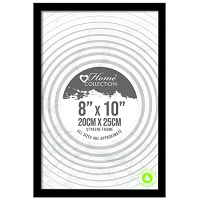 Immagine di Cornice portafoto in stirene dal design semplice, 20,3 x 25,4 cm, colore: nero