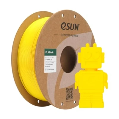 Immagine di eSUN Filamento PLA 1,75 mm, Basic 3D, precisione di misurazione +/ 0,03 bobina da 1 kg (2,2 LBS) Super Speedy per stampante giallo