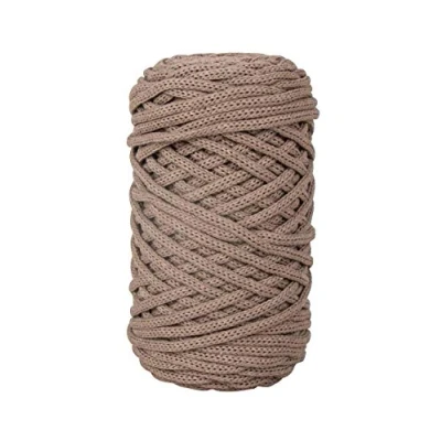 Immagine di Rayher Braidy Filo Riciclato, intrecciato, 4 mm Ø, Tortora, Gomitolo circa 65m (250 g), Filato per Lavori Creativi, Macramè, Pannelli, Progetti Con Corde, 42010509
