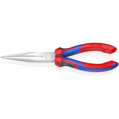 Immagine di Knipex Pinza per Meccanica con Becchi Mezzotondi Tronchese (Pinza a di Cicogna) Cromata, Rivestiti in Materiale Bicomponente 200 Mm (Confezione Self Service/Blister) 26 15 Sb