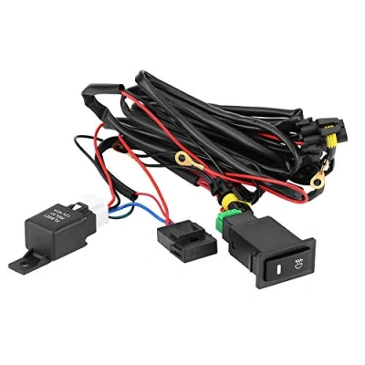 Immagine di Nikou Fendinebbia LED Kit 12V Universal Car Fendinebbia, interruttore on/off cablaggio Fuse Relay