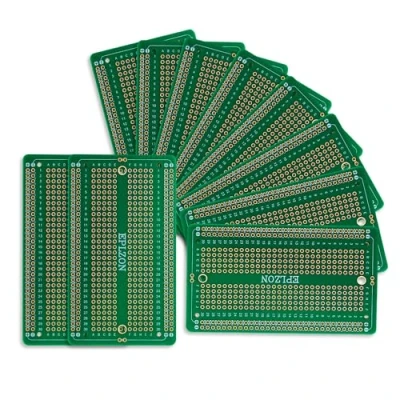 Immagine di EPLZON Tagliere saldabile per circuito stampato placcato oro progetti di elettronica fai da te, compatibile con saldatura 2,05 &quot;x 3,5&quot; (10 pezzi,Verde)