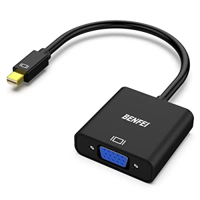 Immagine di BENFEI Adattatore Mini DisplayPort a VGA, DP VGA (compatibile con Thunderbolt) maschio femmina per ThinkPad SurfacePro PC