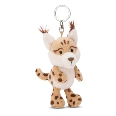 Immagine di NICI Portachiavi Lince Lyka 10 cm beige Dolcissimo ciondolo sostenibile a forma di animale con anello per cordini e pendenti