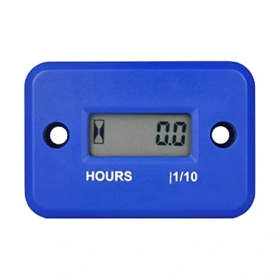 Immagine di Yooreal Digital Contaore Inductive Hour Meter impermeabile IP68, funziona su vari di ZTR/Riding tosaerba Terra Trimmer UTV Brush Cutter Trattore ATV Barca fuoribordo Motorcycle.(HM006A Blu)