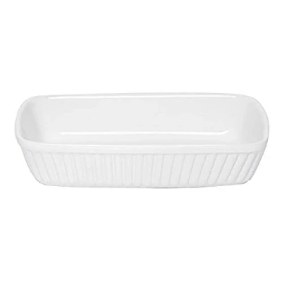 Immagine di Excelsa Pirofila Rettangolare Perfetta per infornare Ogni Tipo di pietanza, Ceramica, Bianco, 25 X 15