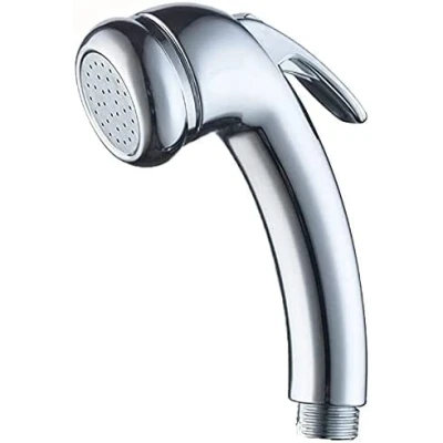 Immagine di Soffione doccia ad alta pressione con filettatura da 1/2&quot;, cromato, pulsante on/off per bagni, barche, roulotte, camper, parrucchieri