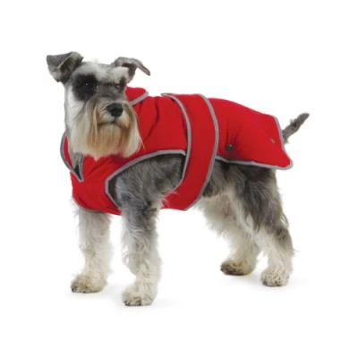 Immagine di Ancol Muddy Paws Stormguard e Fodera in Pile Red Coat Extra Large