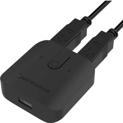 Immagine di SABRENT Switch USB, Sdoppiatore USB 2.0 KVM, 1 ingresso 2 uscite, per più computer, chiavetta mouse, tastiera, scanner, stampante e hard drive (USB SW20)