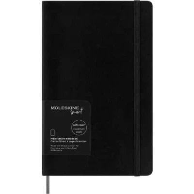 Immagine di Moleskine Smart Notebook, Sistema di Writing, Notebook con Copertina Morbida, Pagine Bianche e Chiusura Elastica, Formato Large 13 x 21 , Colore Nero