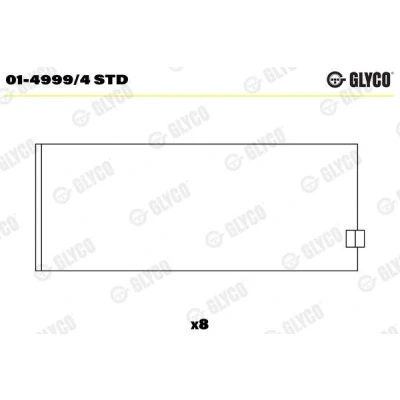 Immagine di GLYCO 01 4999/4 STD Bronzine Motore KIA: cee‘d I Hatchback, HYUNDAI: i20 i30 Station Wagon