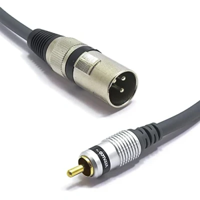 Immagine di VITALCO Cavo XLR Maschio a RCA 3m Adattatore Mono 3 pin Connettore per Microfono