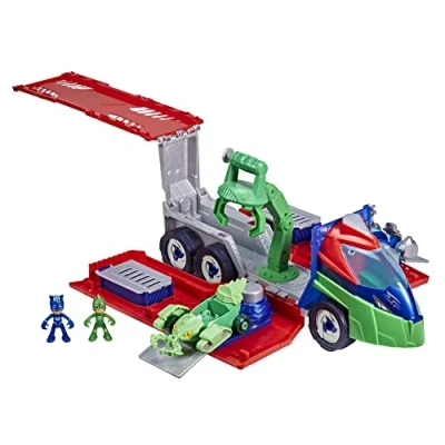 Immagine di I Pigiamaschi Camion Extra Totem, giocattolo prescolare trasformabile con 2 auto, statuette articolate 7,5 cm e altro, per bambini dai 3 anni