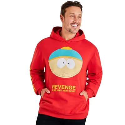 Immagine di South Park Felpa con Cappuccio Uomo, Comodo Elegante Felpe Regalo Uomo (Rosso, L)