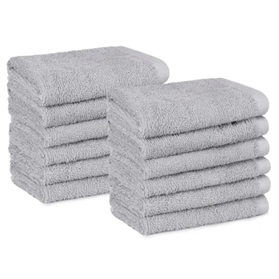 Immagine di Amazon Basics Asciugamano per il viso cotone, Confezione da 12, 30 x cm, Grigio